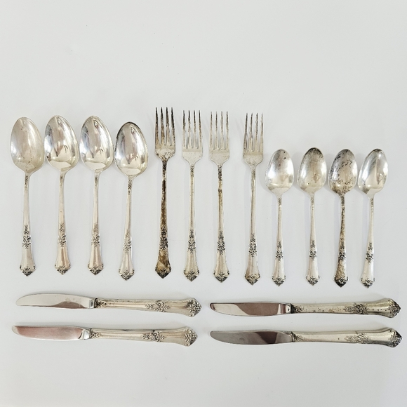 Vintage Stately by State House Sterling Silver Flatware Set 4 Service 16 Pieces - Picture 1 of 16